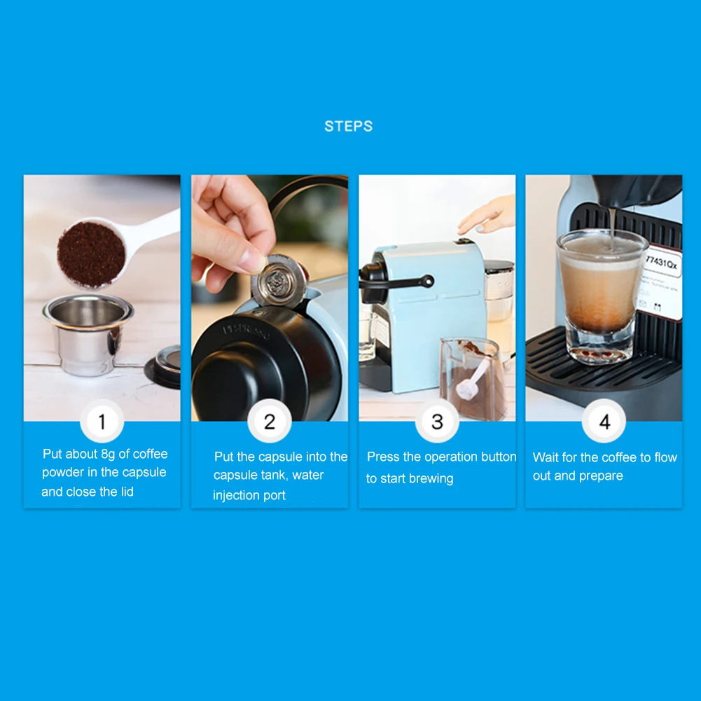 Capsule Cup Stainless Steel Reusable Coffee Filter Coffee Filters Replacement Nespresso Refillable Coffee Capsule Coffee Filter
Capsule Cup Stainless Steel Reusable Coffee Filter Coffee Filters Replacement Nespresso Refillable Coffee Capsule Coffee Filter