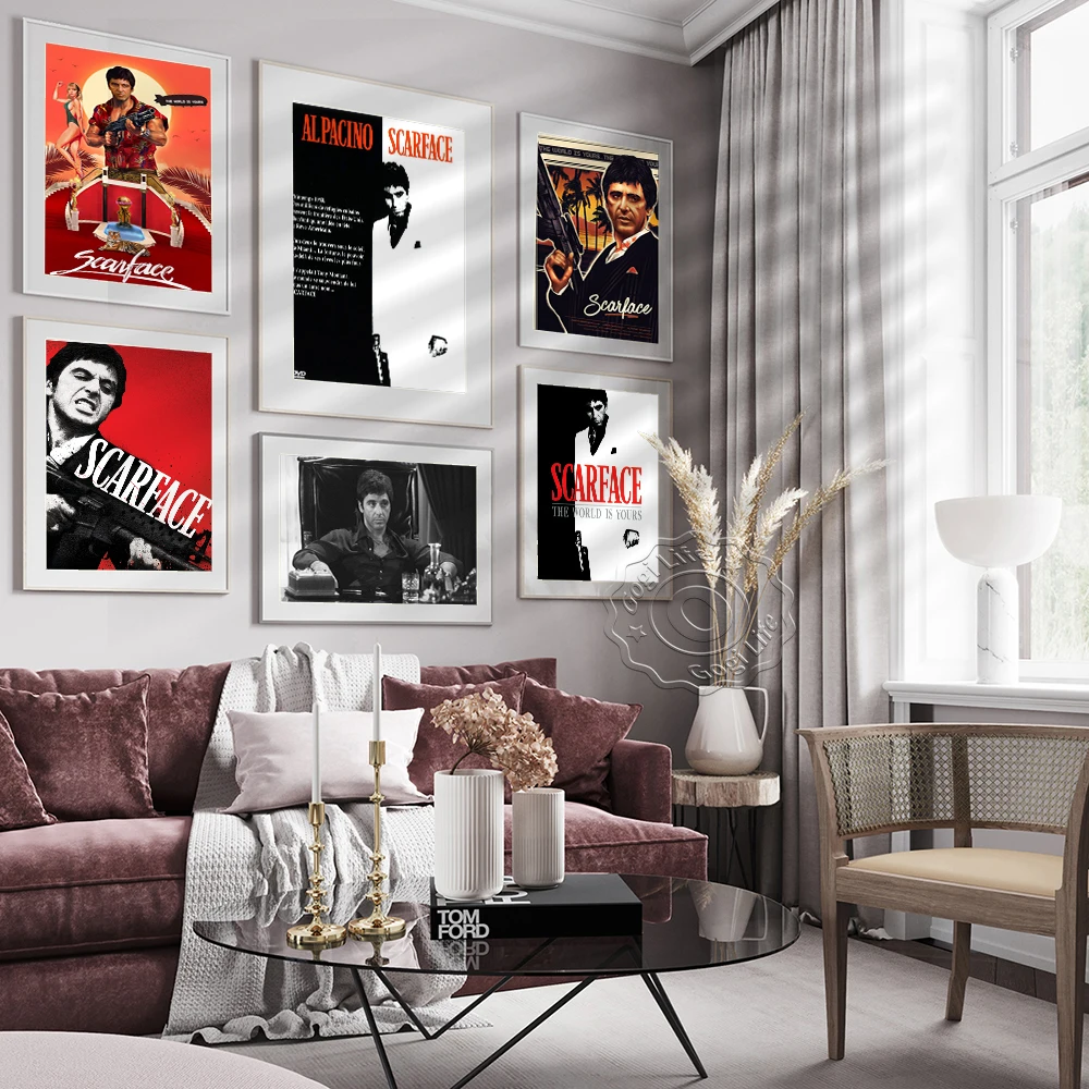 America Crime Movies Scarface Vintage Art Poster, Godfather AL PACINO Star Works Art Prints, Movie Fan Collection Wall Picture
America Crime Movies Scarface Vintage Art Poster, Godfather AL PACINO Star Works Art Prints, Movie Fan Collection Wall Picture