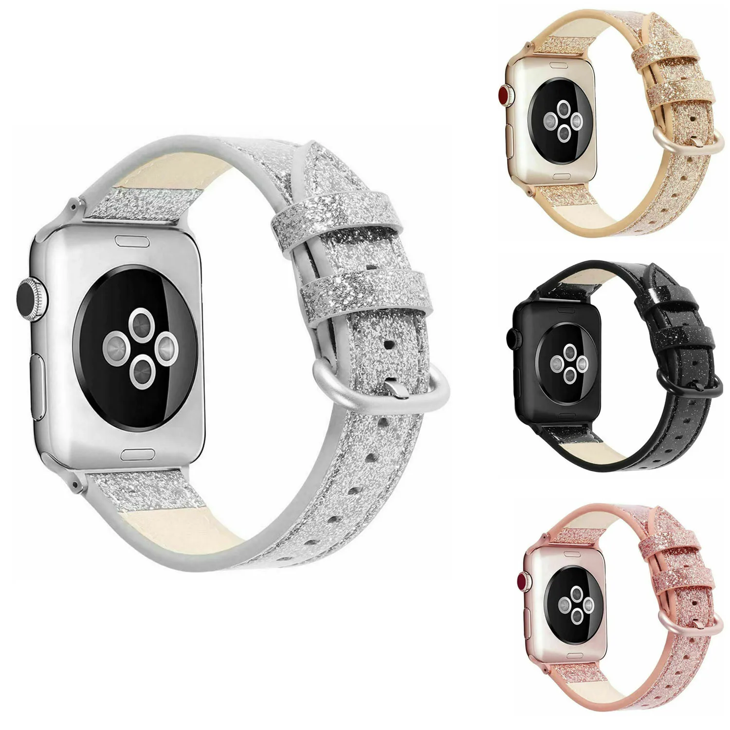 Shiny Glitter PU Leather Bling Wristwatch Bracelet Strap for Apple Watch Series 5 4 3 2 1 44mm 40mm 38mm 42mm Band
Shiny Glitter PU Leather Bling Wristwatch Bracelet Strap for Apple Watch Series 5 4 3 2 1 44mm 40mm 38mm 42mm Band