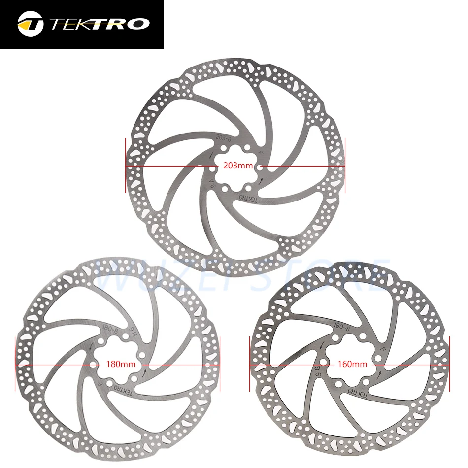 TEKTRO Bike Rotor 160/180/203mm Mountain Bicycle Hydraulic Disc Brake Rotors For MTB Road Foldable Xiaomi365 | Спорт и развлечения