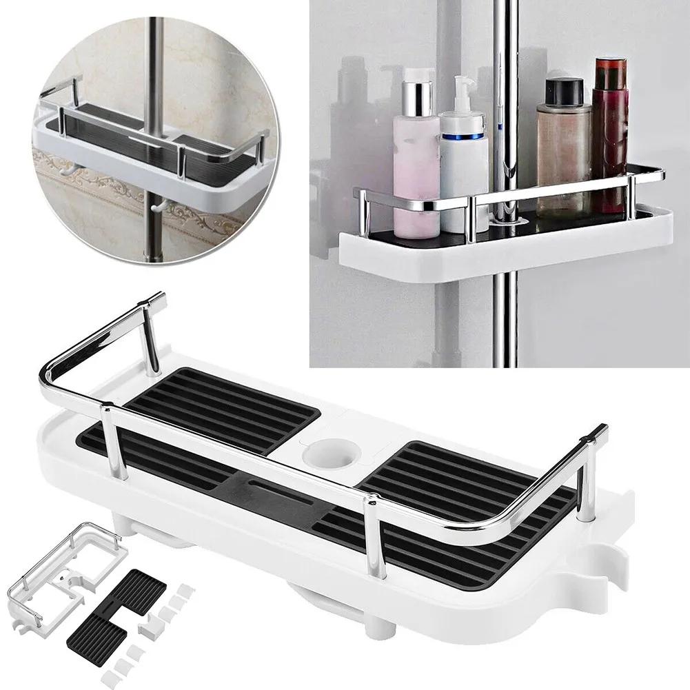 Bathroom Shelves With Hooks Shower Accessorys Rack Organiser Tray Pole Storage Holder Shelf Storage Shampoo Bottle Cloth Towels
Bathroom Shelves With Hooks Shower Accessorys Rack Organiser Tray Pole Storage Holder Shelf Storage Shampoo Bottle Cloth Towels