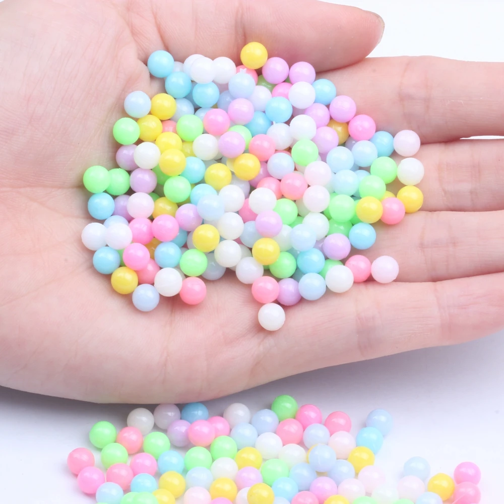 

New Acrylic No Hole Round Pearls 3mm 3300/33000PCS Many Colors Choose Craft Art Beads DIY Jewelry Accessories