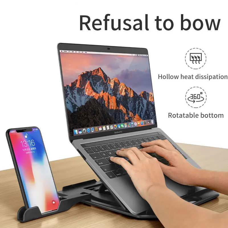 Laptop Stand for MacBook Pro Air Notebook With Phone Holder Rotating Foldable Heightened Laptop Stand Cooling Stand for PC
Laptop Stand for MacBook Pro Air Notebook With Phone Holder Rotating Foldable Heightened Laptop Stand Cooling Stand for PC