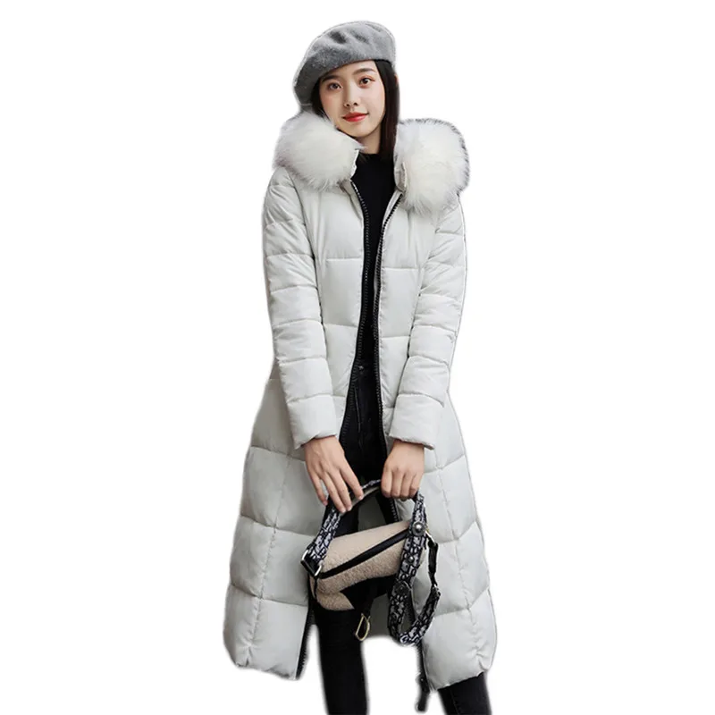 Winter Coat Women White Long Down Cotton Jacket 2020 New Korean Slim Black Thick Warmth Fur Collar Hooded Parkas Feminina LD1525
Winter Coat Women White Long Down Cotton Jacket 2020 New Korean Slim Black Thick Warmth Fur Collar Hooded Parkas Feminina LD1525