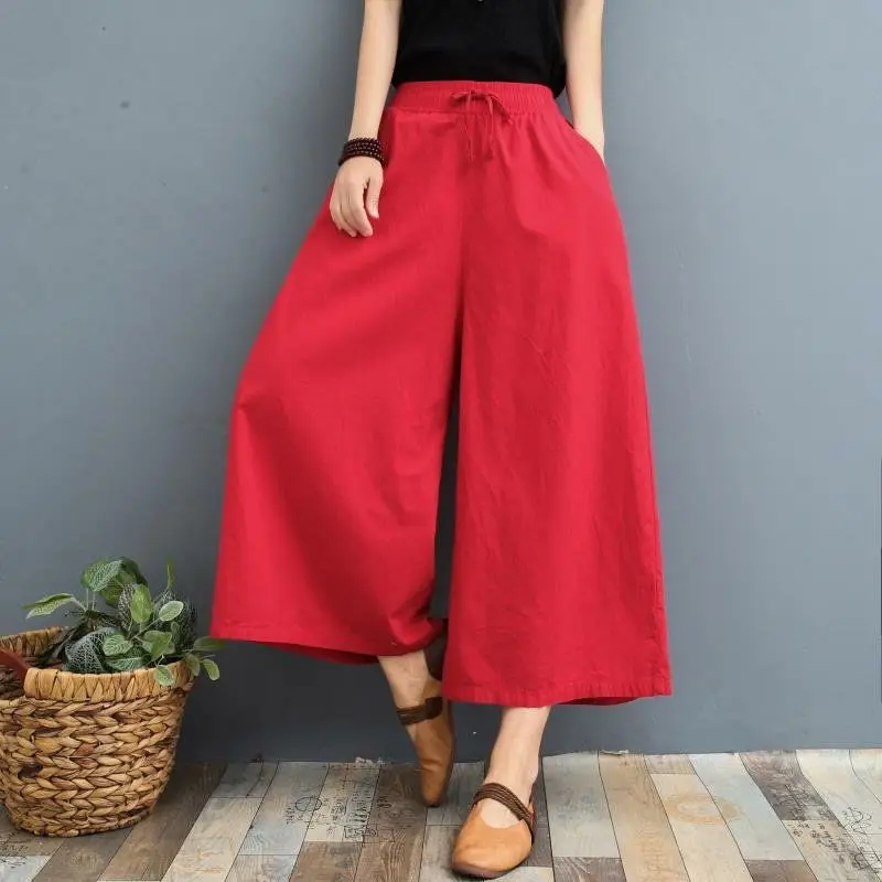 2021 Summer Fashion New Loose 100 Linen Culottes Women's Cropped Pants High Waist Vertical Large Size Culottes 90H
2021 Summer Fashion New Loose 100 Linen Culottes Women's Cropped Pants High Waist Vertical Large Size Culottes 90H
