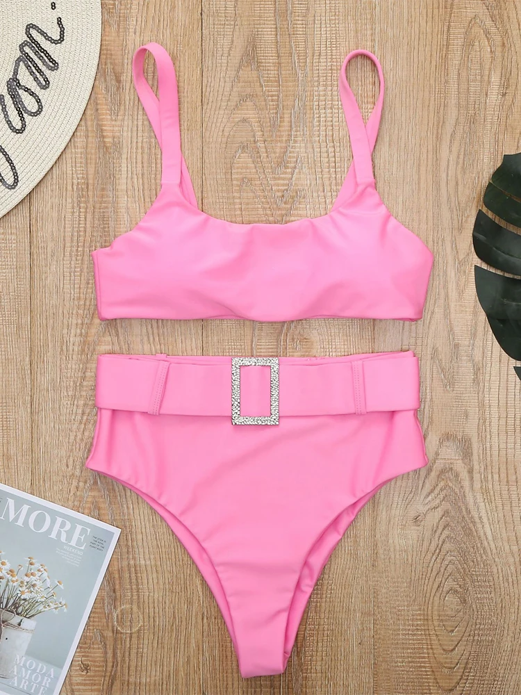 Purple Bikinis Belt High Waist Bikini Push Up Swimwear Bandeau Swimsuit Sexy Bathing Suit Women Designer Hot Pink Swimsuit
Purple Bikinis Belt High Waist Bikini Push Up Swimwear Bandeau Swimsuit Sexy Bathing Suit Women Designer Hot Pink Swimsuit