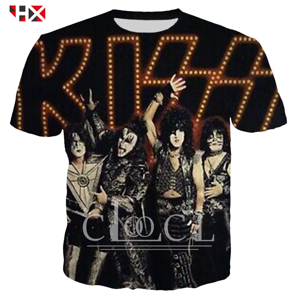 Metal Rock KISS Band T-Shirts For Mens Women Short Sleeve Hip Hop Tshirt 3D Printed Star singer Summer Harajuku Female Tee Shirt
Metal Rock KISS Band T-Shirts For Mens Women Short Sleeve Hip Hop Tshirt 3D Printed Star singer Summer Harajuku Female Tee Shirt