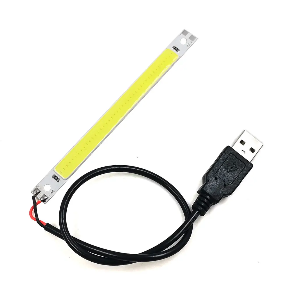 Светодиодная лента с питанием от USB LED лампа COB аккумулятором 3 в 7 5 В Вт белый синий