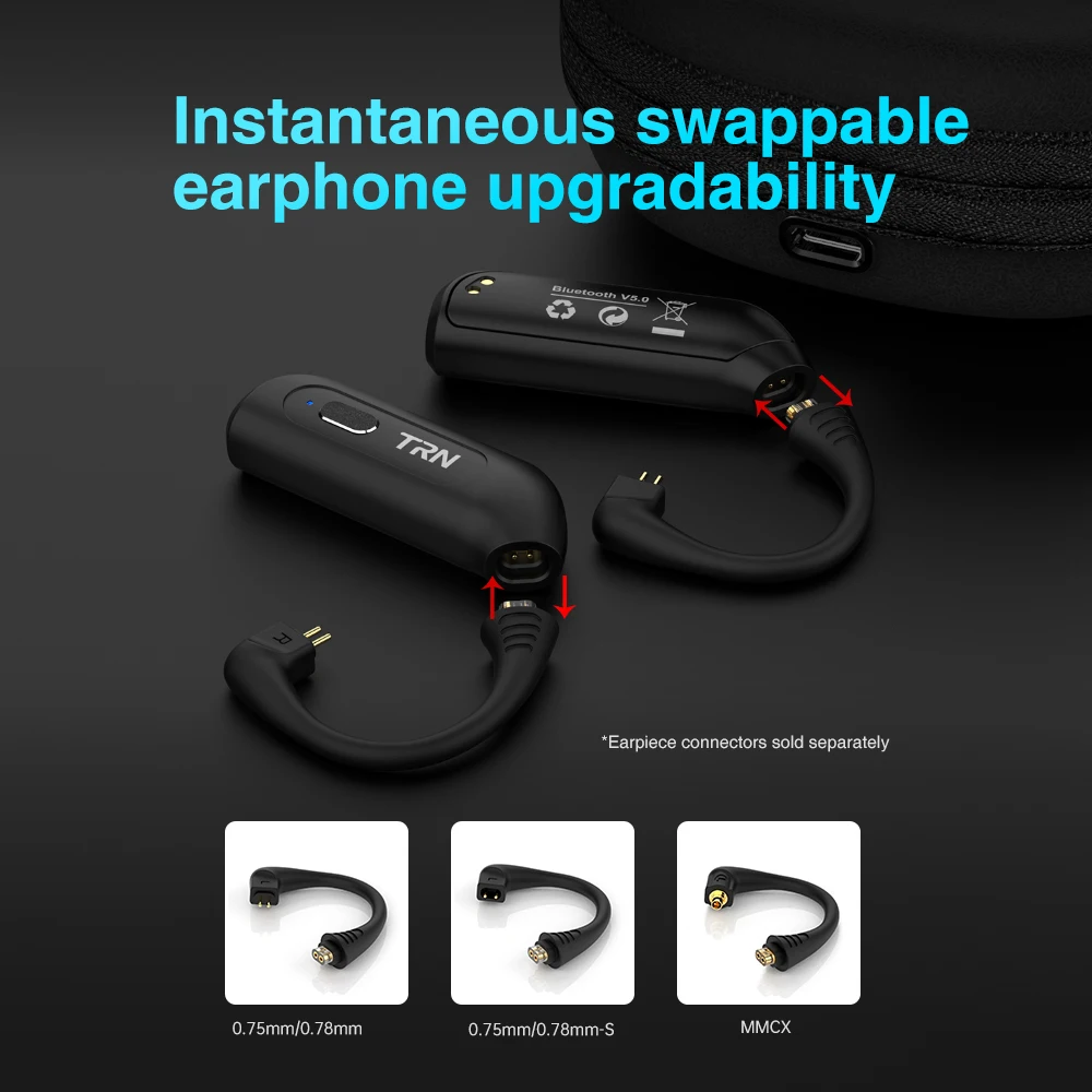TRN BT20S PRO Wireless Bluetooth 5.0 Ear Hook APTX HIFI Headset 2PIN/MMCX Connector Replaceable Plug Earphone Bluetooth Module
TRN BT20S PRO Wireless Bluetooth 5.0 Ear Hook APTX HIFI Headset 2PIN/MMCX Connector Replaceable Plug Earphone Bluetooth Module