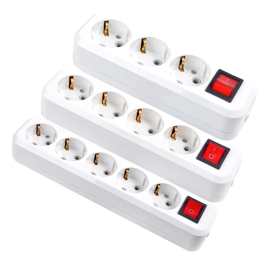 Multifunction White European 250V 10A 16A 3m 5m 3/4/5 Jack German Russia Korea Power Strip EU Extension Outlet Switch Socket
Multifunction White European 250V 10A 16A 3m 5m 3/4/5 Jack German Russia Korea Power Strip EU Extension Outlet Switch Socket