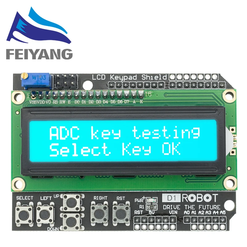 10 шт. 1602 ЖК дисплей модульная клавиатура Щит Duemilanove 16*2 LCD1602|lcd keypad shield|1602 lcdlcd |