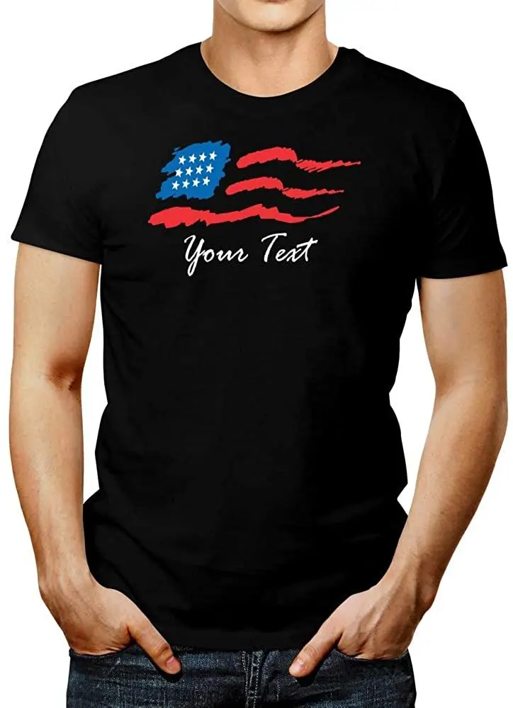 Personalized USA Flag Add Your Name A Funny Message T-Shirt Cool Tee 2020 T Shirts Breathable All Cotton Short Sleeve TShirt
Personalized USA Flag Add Your Name A Funny Message T-Shirt Cool Tee 2020 T Shirts Breathable All Cotton Short Sleeve TShirt