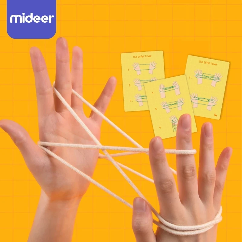 

String Game Cards Set Montessori Materials Cat's Cradle Kids Learning Educational Toys For Children MiDeer Rope Hand Finger Game