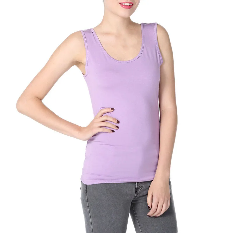 2020 Sexy U Neck cotton modal tank Top Women's Plus size summer top Underwear female Casual candy color clothes For Women
2020 Sexy U Neck cotton modal tank Top Women's Plus size summer top Underwear female Casual candy color clothes For Women