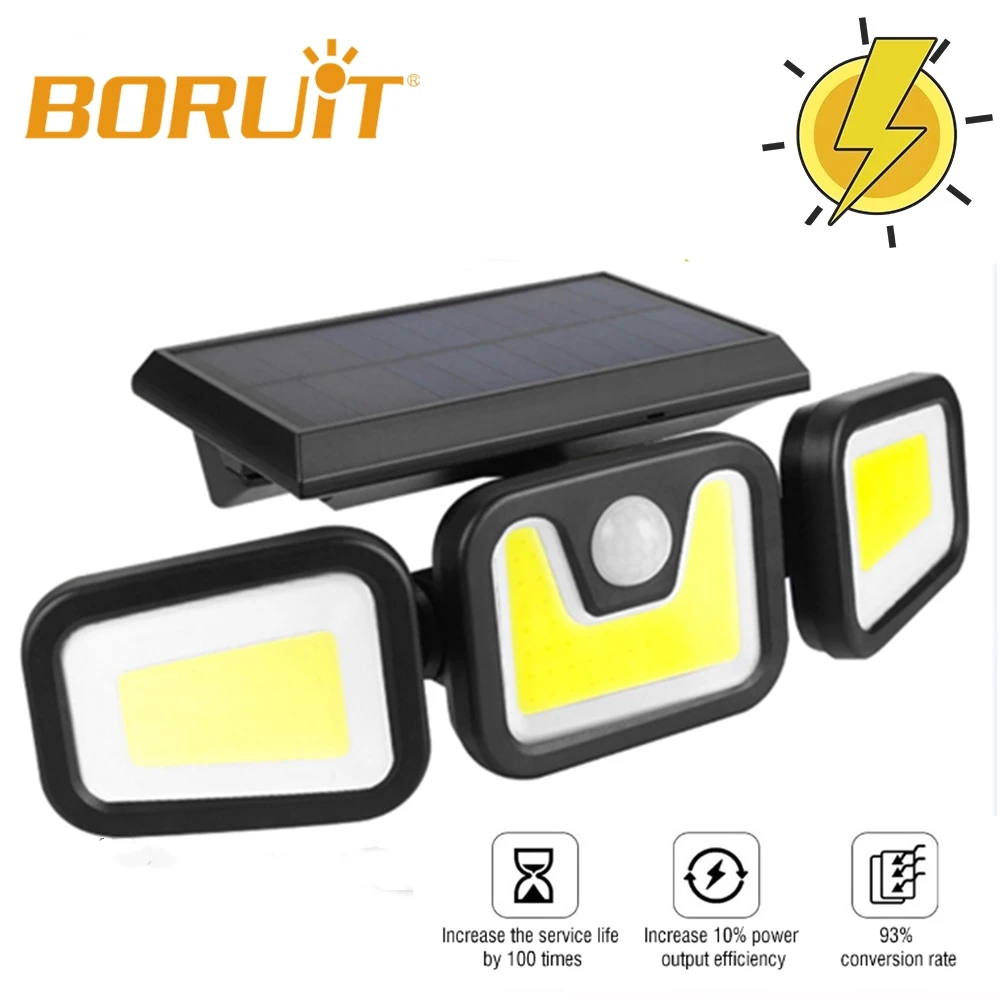 BORUIT LED Solar Lights Outdoor Bright 100 LED 3 Head Security Lights with Motion Sensor Lamp for Porch Garden Patio Yard Light
BORUIT LED Solar Lights Outdoor Bright 100 LED 3 Head Security Lights with Motion Sensor Lamp for Porch Garden Patio Yard Light
