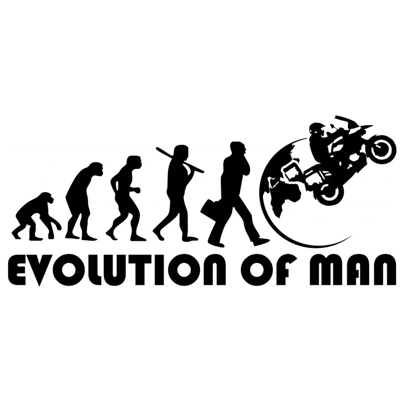 CK3092# The evolution of the human biker. Motorcyclist. Biker reflective funny car sticker vinyl decal car auto styling
CK3092# The evolution of the human biker. Motorcyclist. Biker reflective funny car sticker vinyl decal car auto styling