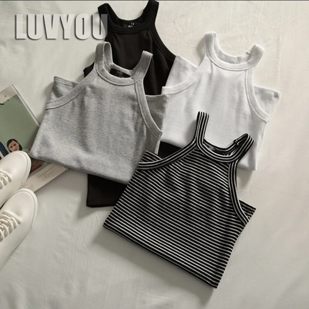 Basic Solid T shirts Women Slim Halter Neck Off-shoulder Camisole Tops Tees Summer Female Tanks Sleeveless
Basic Solid T shirts Women Slim Halter Neck Off-shoulder Camisole Tops Tees Summer Female Tanks Sleeveless