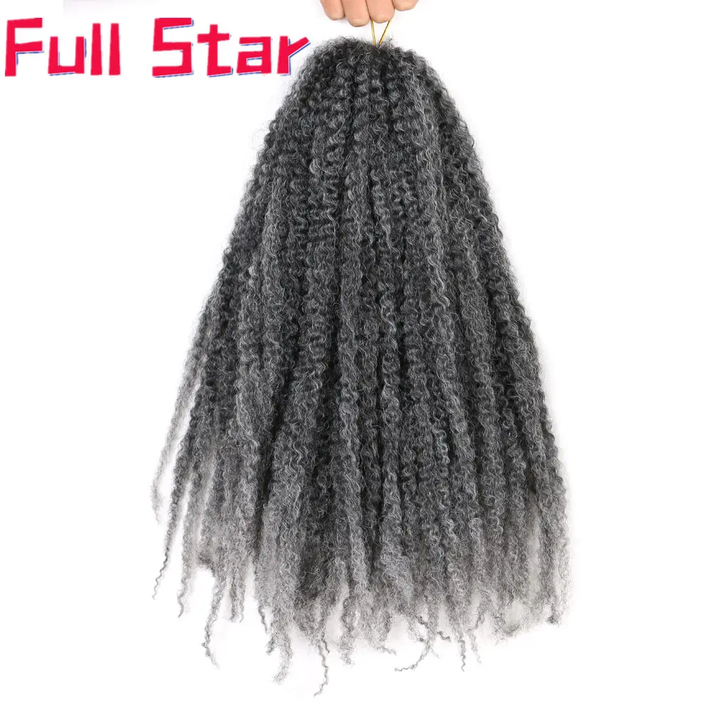 Афро кудрявые волосы Marley 18 дюймов мягкие косички кроше удлинители волос