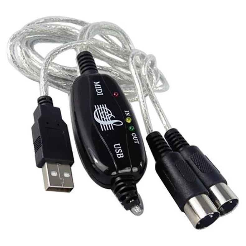 Кабель-Переходник USB IN-OUT MIDI для ПК и музыкальной клавиатуры LHB99 | Электроника