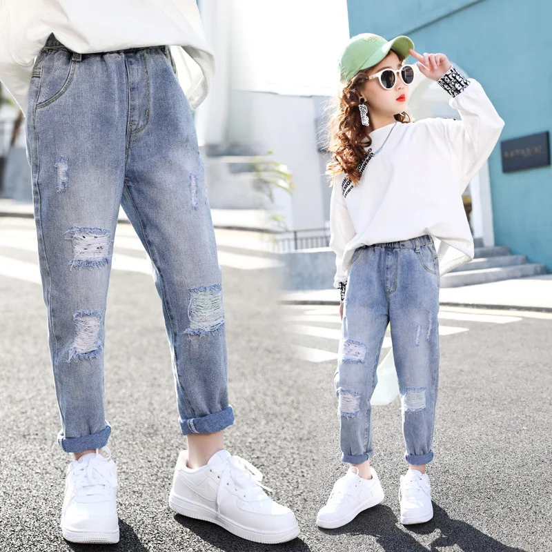 New Children Broken Hole Jeans for Girls Casual Fashion Broken Hole Kids Pants for Girls Loose Ripped Jeans Children Clothes
New Children Broken Hole Jeans for Girls Casual Fashion Broken Hole Kids Pants for Girls Loose Ripped Jeans Children Clothes