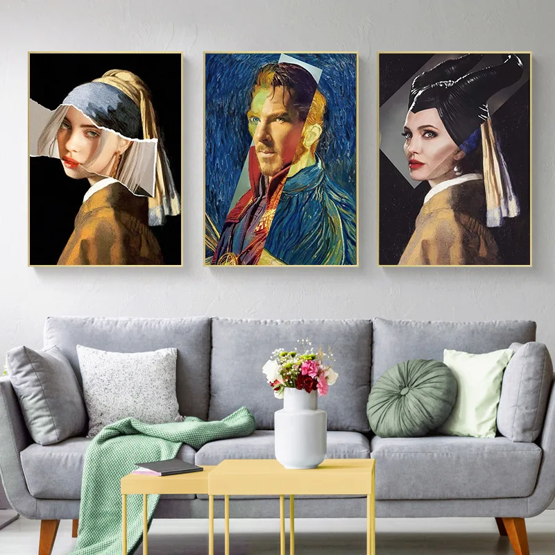 Funny Drawing Girl With A Pearl Earring Posters And Prints Movie Star Portrait Canvas Paintings Wall Art Picture For Living Room 
Funny Drawing Girl With A Pearl Earring Posters And Prints Movie Star Portrait Canvas Paintings Wall Art Picture For Living Room