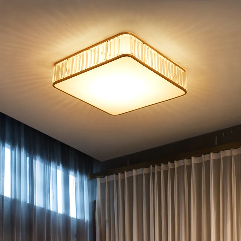 

Современный квадратный прямоугольный светильник с цветком лотоса, хрустальный светильник для гостиной, спальни, гостиной, кухни