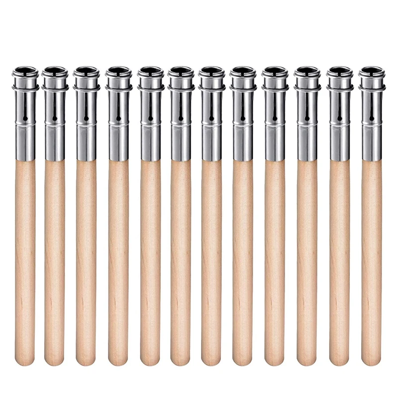 12 Pieces Wooden Pencil Extenders Art Pencil Lengthener Crayon Extension with Aluminum Handle for School Office Supplies
12 Pieces Wooden Pencil Extenders Art Pencil Lengthener Crayon Extension with Aluminum Handle for School Office Supplies