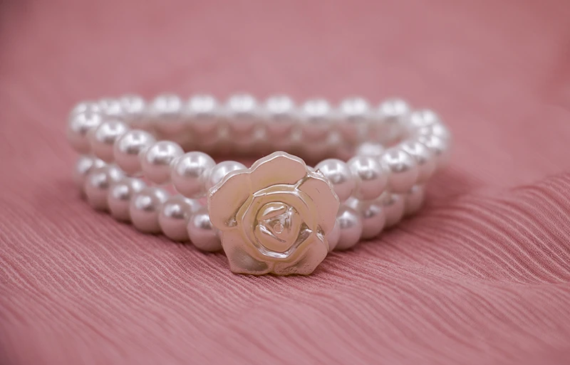 charm camellia flower bracelets double layer simulated pearl wedding friendship bracelet for women | Украшения и аксессуары
