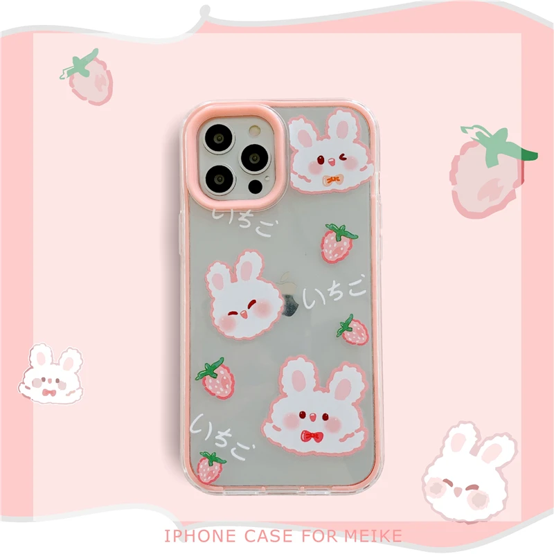 Cute Japanese Cartoon Animal Strawberry Bunny Phone Case For iPhone 12 11 Pro Max X Xs Max Xr 7 8 Plus Cases Soft TPU Cover
Cute Japanese Cartoon Animal Strawberry Bunny Phone Case For iPhone 12 11 Pro Max X Xs Max Xr 7 8 Plus Cases Soft TPU Cover
