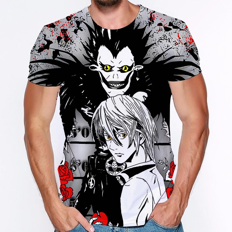 New Fashion cool 3D t shirt men/women classical anime Death Note 3D printed cotton t-shirt Harajuku casual streetwear Tee tops 
New Fashion cool 3D t shirt men/women classical anime Death Note 3D printed cotton t-shirt Harajuku casual streetwear Tee tops
