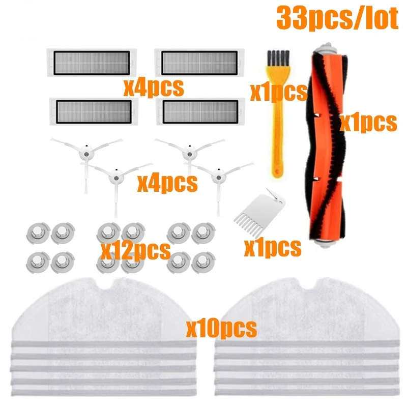 for xiaomi roborock s50 S5 accessories xiaomi robot vacuum Cleaner Spare Parts kits main brush+filter+side brush+mop cloth
for xiaomi roborock s50 S5 accessories xiaomi robot vacuum Cleaner Spare Parts kits main brush+filter+side brush+mop cloth