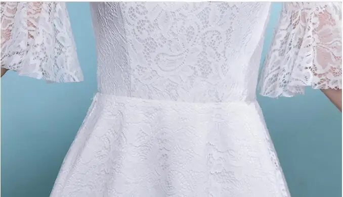 Trumpet Half sleeve Wedding Dresses Lace Elegant Bride Dress Scoop Ankle Length Bridal Gown Custom Made
Trumpet Half sleeve Wedding Dresses Lace Elegant Bride Dress Scoop Ankle Length Bridal Gown Custom Made