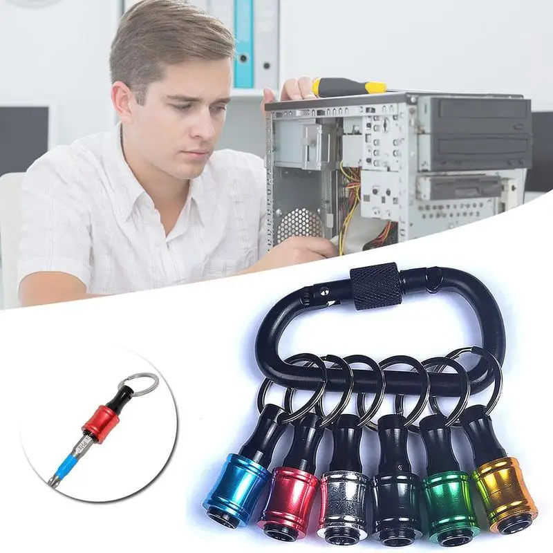 6pcs Hex Shank Screwdriver Bit Holder Extension Bar Tough 1/4 Keychain Quick Release Easily Carrying Lightweight Tools
6pcs Hex Shank Screwdriver Bit Holder Extension Bar Tough 1/4 Keychain Quick Release Easily Carrying Lightweight Tools