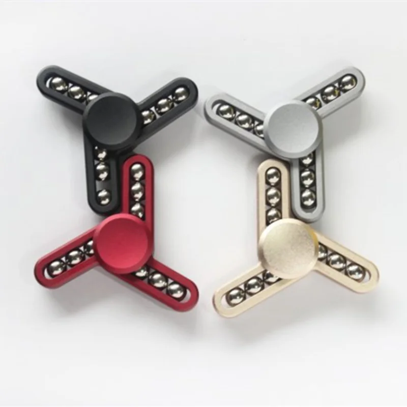 

Fidget spinner Alloy Three leaf Edc Lightning Nine beads Finger Gyro Bearings r188 can be smooth