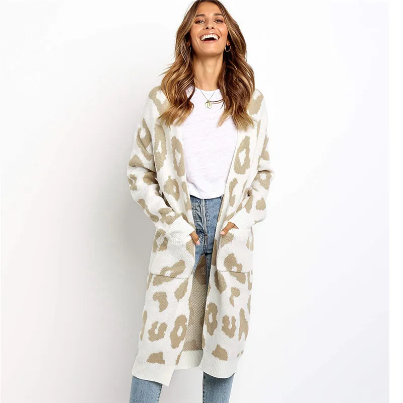 Sweater Women White Gray Black 7 Colors Plus Size Leopard Knitted Cardigans 2019 Autumn Winter Fashion Loose Long Sweater LD1153
Sweater Women White Gray Black 7 Colors Plus Size Leopard Knitted Cardigans 2019 Autumn Winter Fashion Loose Long Sweater LD1153