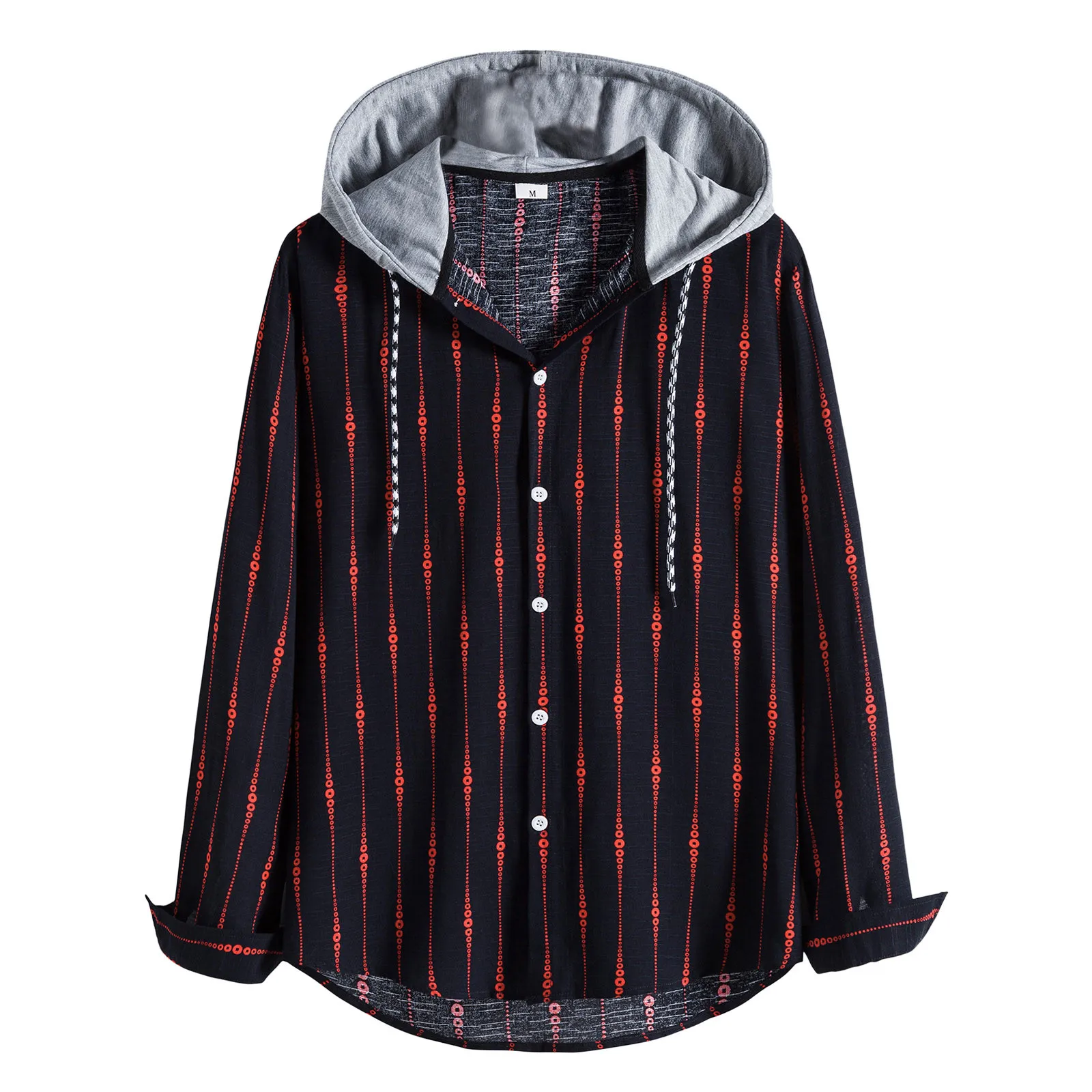 Men's Classic Single Breasted Turn-Down Collar Plaid Print Hooded Drawstring Long Sleeves Blouse Shirts Top Men Shirts 
Men's Classic Single Breasted Turn-Down Collar Plaid Print Hooded Drawstring Long Sleeves Blouse Shirts Top Men Shirts