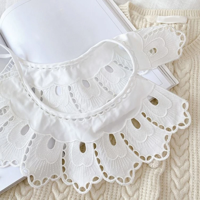 Women White Cotton Fake Collar Shawl Hollow Out Floral Fish Scale Necklace Scarf M17
Women White Cotton Fake Collar Shawl Hollow Out Floral Fish Scale Necklace Scarf M17