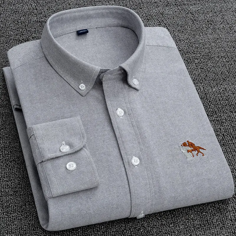 High Quality Cotton Shirt Men's Oxford Long-Sleeved Shirt Thin Korean Slim Cotton White Shirt slender vintage Men's Clothing
High Quality Cotton Shirt Men's Oxford Long-Sleeved Shirt Thin Korean Slim Cotton White Shirt slender vintage Men's Clothing