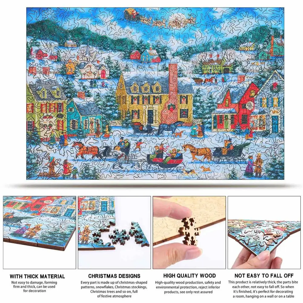 Wooden Jigsaw Puzzle Toy Christmas Special-shaped Plane Puzzles Desktop Educational Children's Toys Adults DIY Irregular Puzzles
Wooden Jigsaw Puzzle Toy Christmas Special-shaped Plane Puzzles Desktop Educational Children's Toys Adults DIY Irregular Puzzles