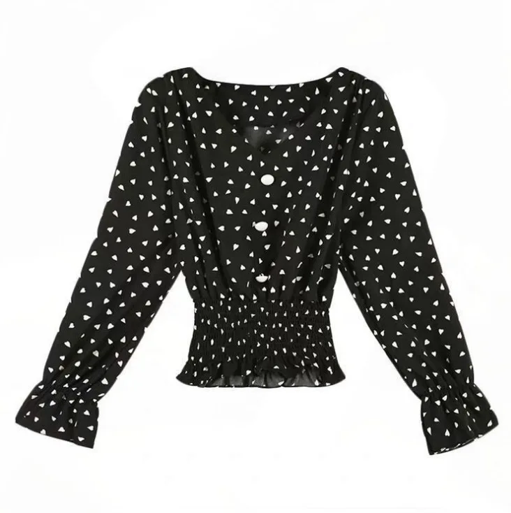 Women Chiffon Shirt Korean Fashion Long Sleeve White Shirts Women Streetwear Office Blouse Heart Print Tops Blusas
Women Chiffon Shirt Korean Fashion Long Sleeve White Shirts Women Streetwear Office Blouse Heart Print Tops Blusas