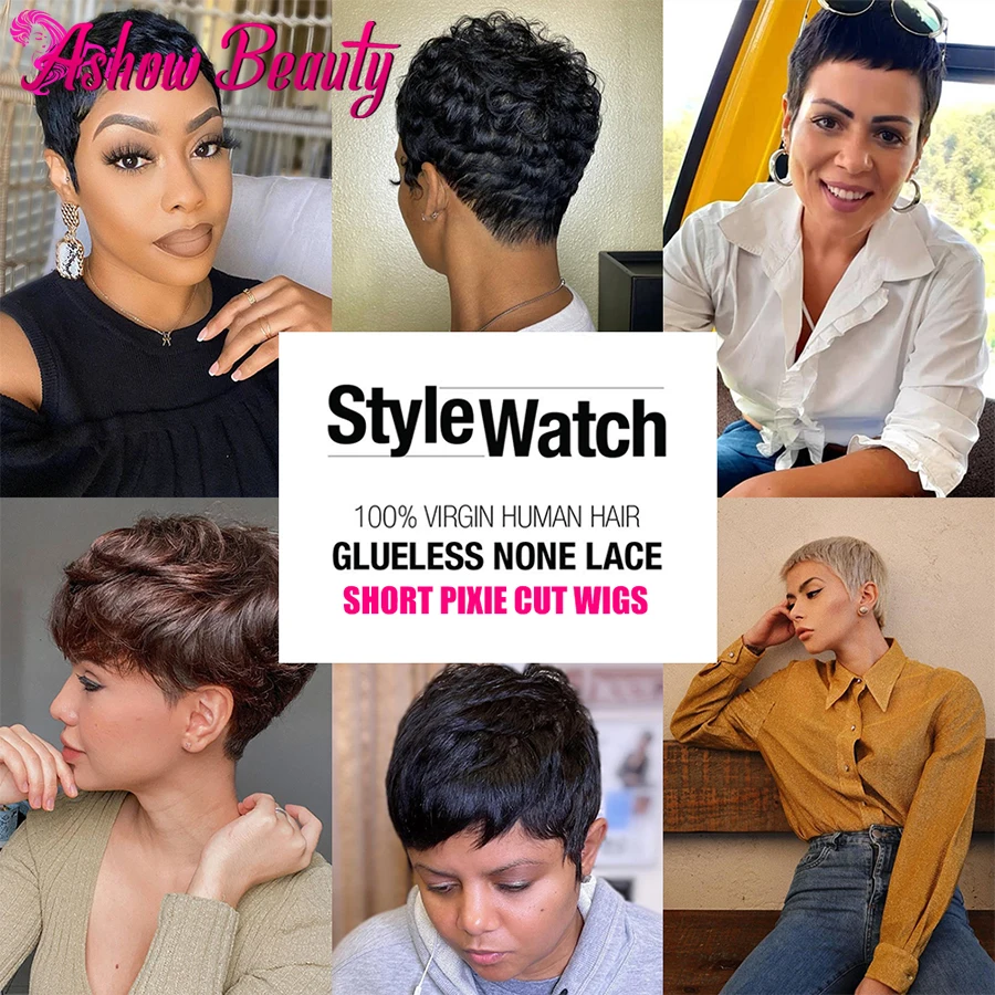 Pixie Cut Human Hair Wigs For Black Women Short Human Hair Wig With Bangs Brown Cheap Human Hair Wigs With Free shipping
Pixie Cut Human Hair Wigs For Black Women Short Human Hair Wig With Bangs Brown Cheap Human Hair Wigs With Free shipping