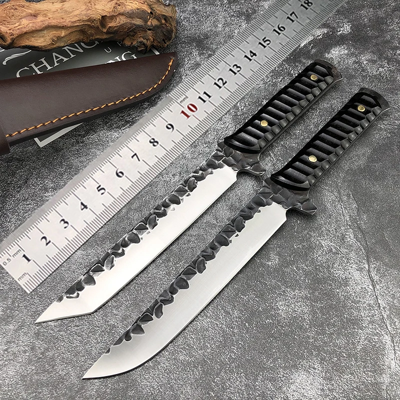 New Japanese 59HRC Fixed Blade Knife Forged Steel Ebony Handle Sharp Camping Hunting Knife Outdoor Tools Gift PU Leather Sheath
New Japanese 59HRC Fixed Blade Knife Forged Steel Ebony Handle Sharp Camping Hunting Knife Outdoor Tools Gift PU Leather Sheath