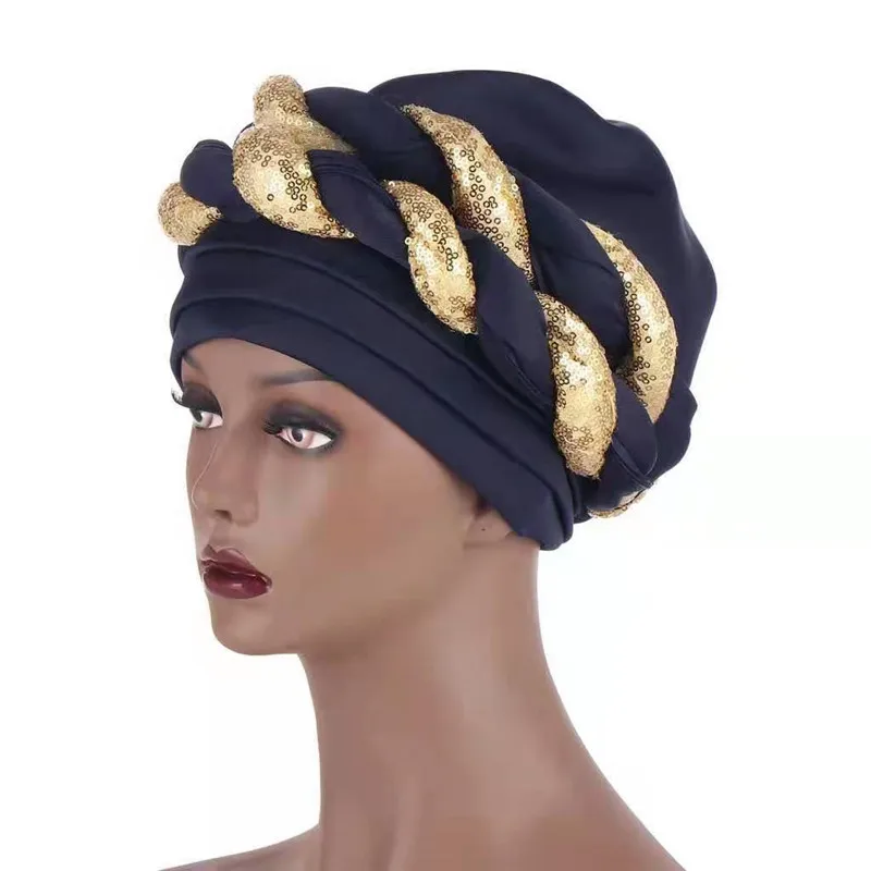 African Headties Shinning Sequins Turban Cap for Women Hat Ankala Female Head Wraps Africa Headtie Fashion Lady Party Outfit
African Headties Shinning Sequins Turban Cap for Women Hat Ankala Female Head Wraps Africa Headtie Fashion Lady Party Outfit