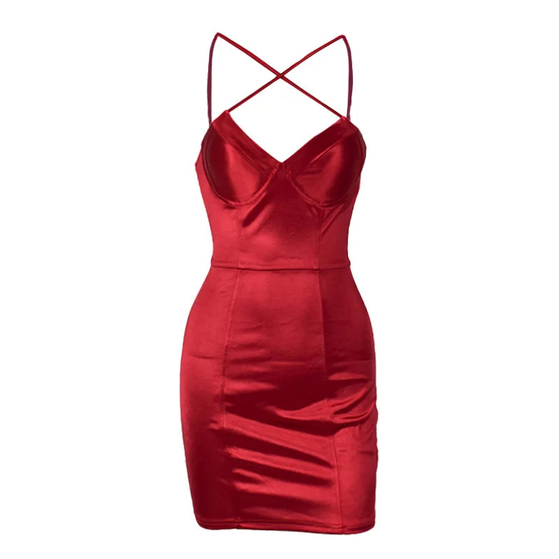 2021 Spring Women's New Style Tight V-neck Cross-shoulder Strap Bag Hip Suspender Skirt Dress Women 
2021 Spring Women's New Style Tight V-neck Cross-shoulder Strap Bag Hip Suspender Skirt Dress Women