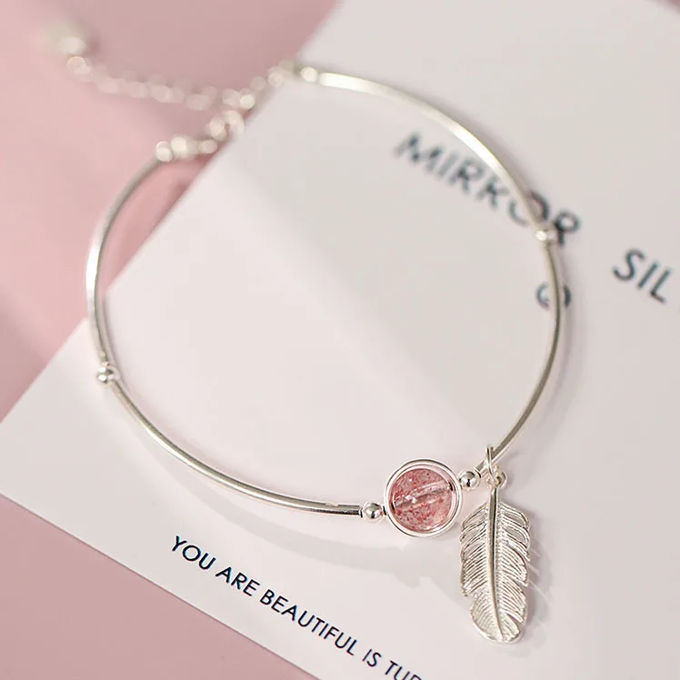 Silver Plated Crystal Bead Feather Pendant Bracelet & Bangles Women's Adjustable Bract Wedding Jewelry Anniversary Gift
Silver Plated Crystal Bead Feather Pendant Bracelet & Bangles Women's Adjustable Bract Wedding Jewelry Anniversary Gift