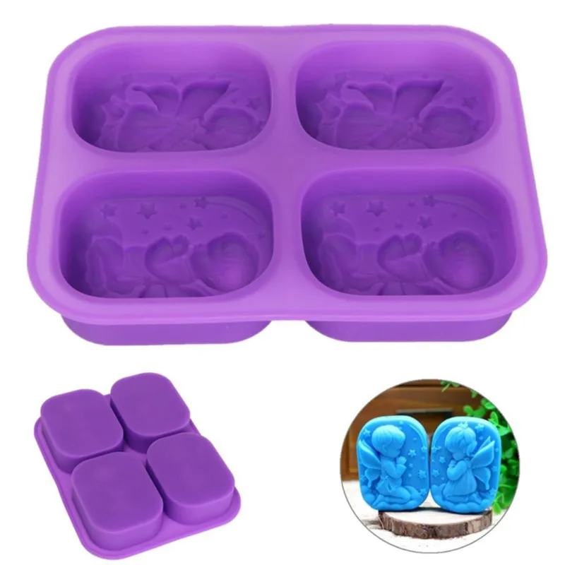 4 Holes Angels Silicone Mold Die Food-Grade Material Angel Couple Soap Mold Cake Maker Tool Kitchen Bakeware Cake Supplies
4 Holes Angels Silicone Mold Die Food-Grade Material Angel Couple Soap Mold Cake Maker Tool Kitchen Bakeware Cake Supplies