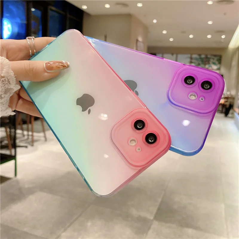 13 Pro Case Rainbow Gradient Clear Cover for iPhone 12 Pro Max XR X XS 7 8 Plus SE 2020 Silicone Lens Protector 11 Pro Max Cases
13 Pro Case Rainbow Gradient Clear Cover for iPhone 12 Pro Max XR X XS 7 8 Plus SE 2020 Silicone Lens Protector 11 Pro Max Cases