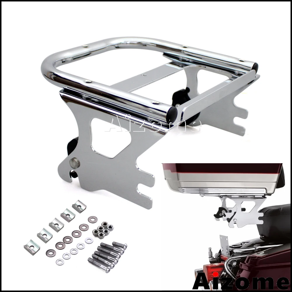 Chrome Motorcycle Two-up Detachable Mount Luggage Rack For Harley Road King Road Electra Glide Standard Street Glide 1998-2008
Chrome Motorcycle Two-up Detachable Mount Luggage Rack For Harley Road King Road Electra Glide Standard Street Glide 1998-2008