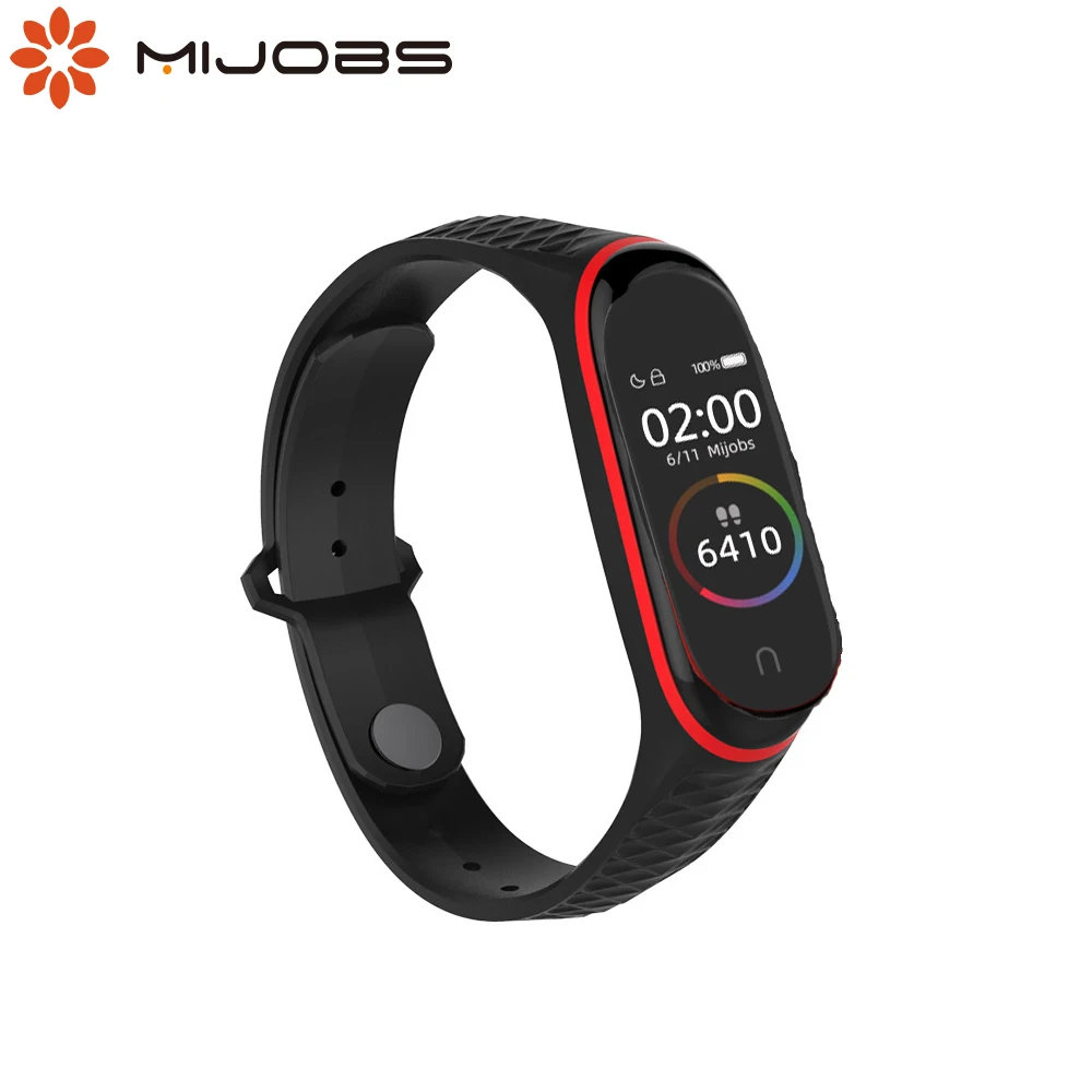 Ремешок Mijobs для Mi Band 3 ремешок 4 спортивный силиконовый браслет на запястье Xiaomi 5 6