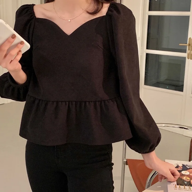 Korean Ins French Style Women's Light Retro Design Sweet Temperament V-neck Simplicity Long Sleeve Shirt Short Top
Korean Ins French Style Women's Light Retro Design Sweet Temperament V-neck Simplicity Long Sleeve Shirt Short Top